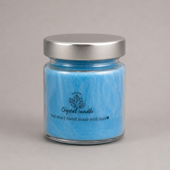 Crystal candle - свічки з пальмового воску синього кольору