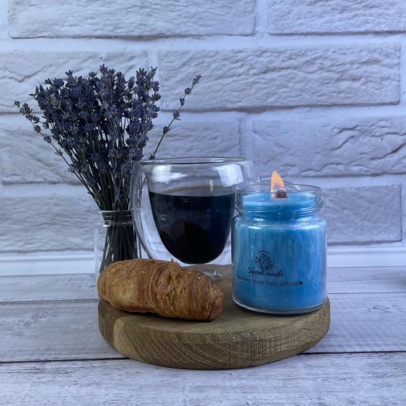 Crystal candle - свічки з пальмового воску синього кольору