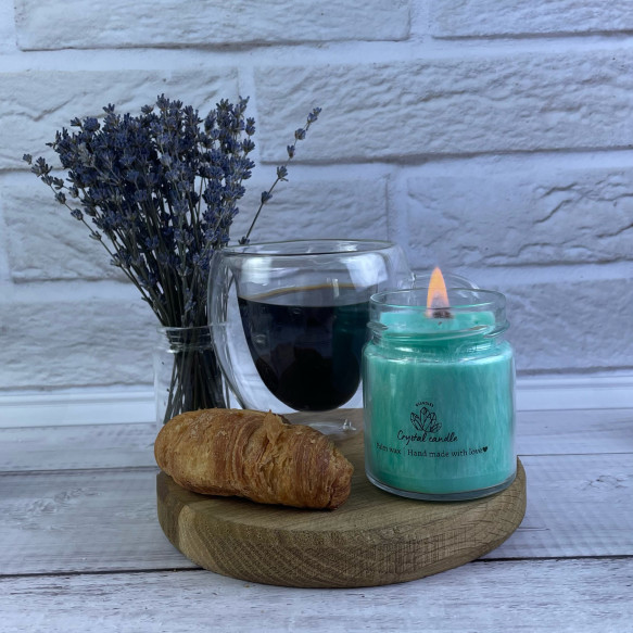 Crystal candle - пальмова свічка зеленого кольору