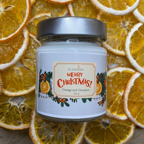 Ароматична свічка Merry Christmas - Orange and Cinnamone