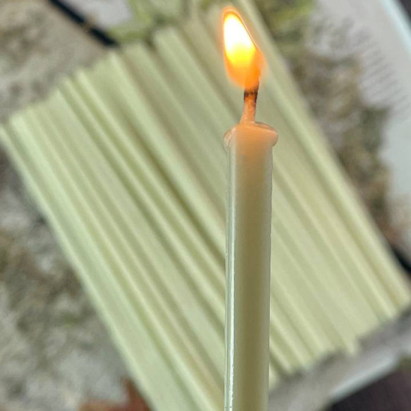 Білі воскові свічки 20 см