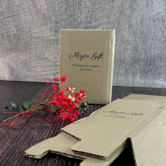 Коробка крафтова самозбірна Major Gift 90х90х120 мм